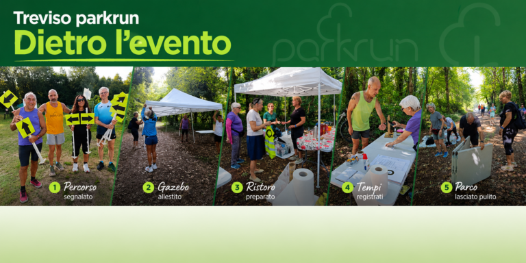 Treviso parkrun evento 402. Il lavoro silenzioso dei volontari. 25 luglio 2026